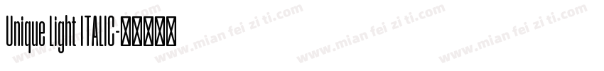 Unique Light ITALIC字体转换